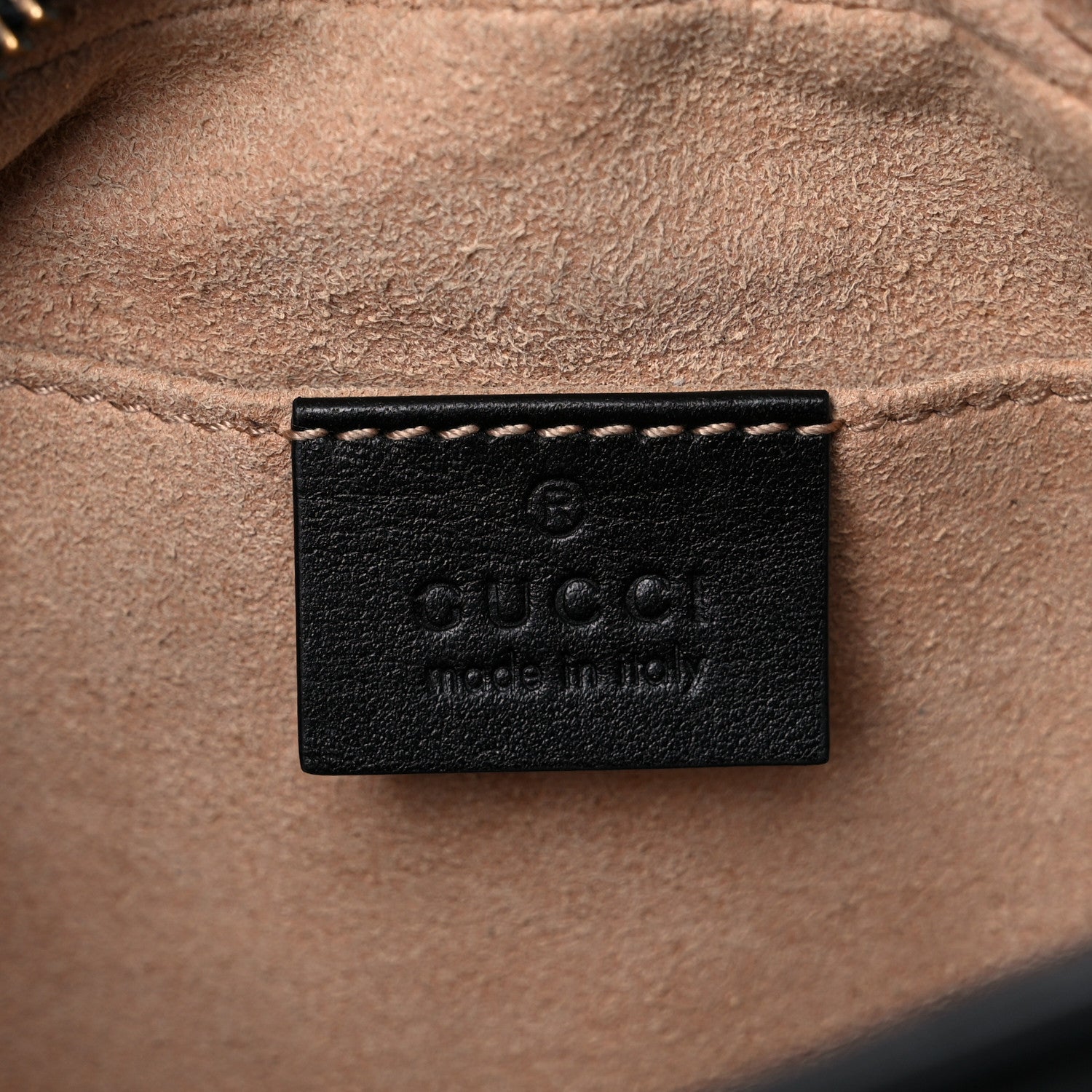 Gucci Calfskin Matelasse Mini GG Marmont Chain Shoulder Bag Black 6 of 16
