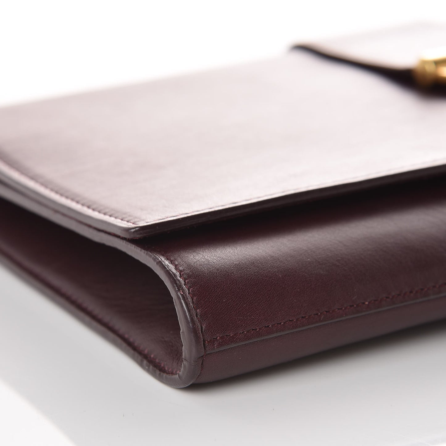 Calfskin Classic Y Ligne Clutch Bordeaux