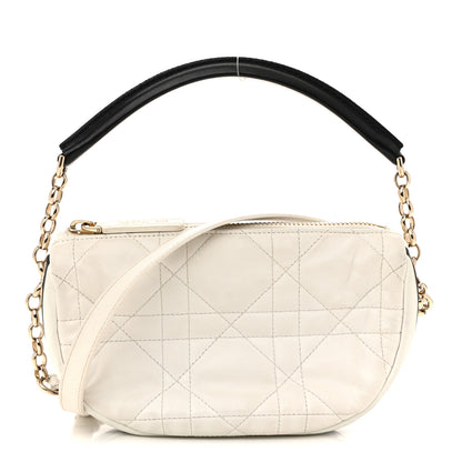 Christian Dior Lambskin Cannage Small Dior Vibe Hobo Bag White 1 of 17