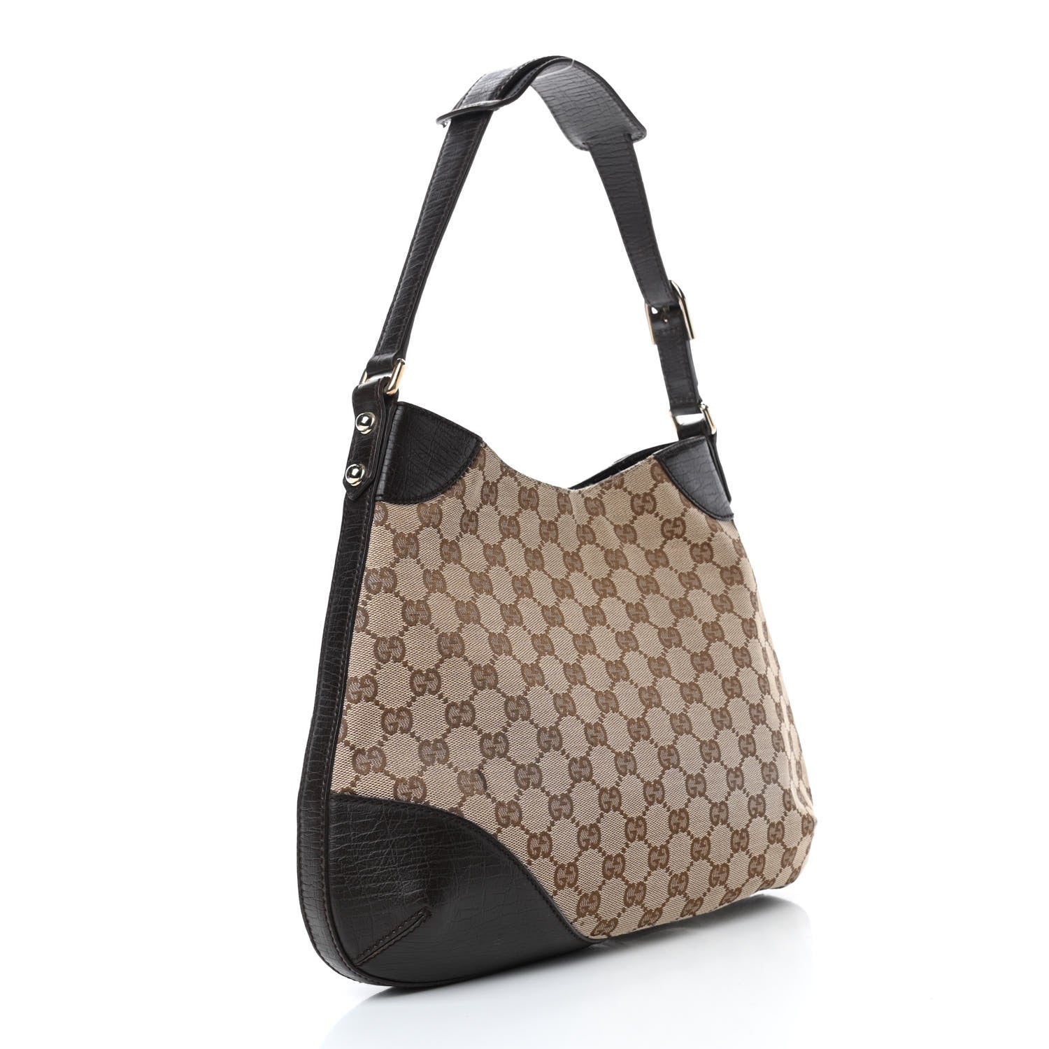 Gucci Monogram Hasler Hobo Dark Brown 2 of 4