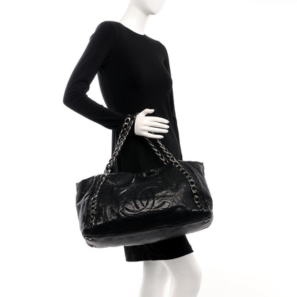 Chanel Glazed Caviar East West Modern Chain Tote Black 2 of 7