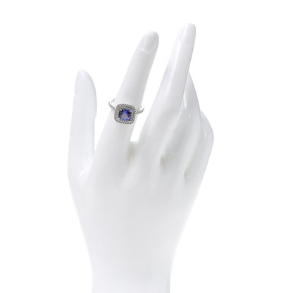 Tiffany Platinum Diamond 2.02ct Tanzanite Soleste Ring 53 6.25 2 of 5