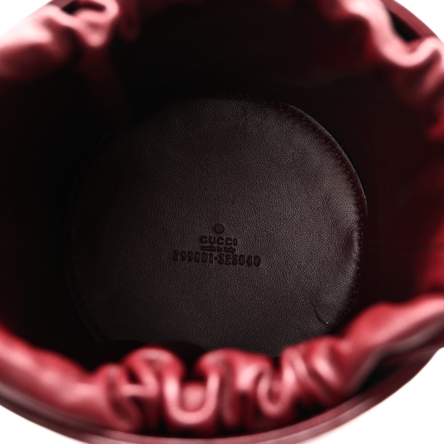 GG Shadow Monogram Mini Bucket Bag Rosso Ancora Red