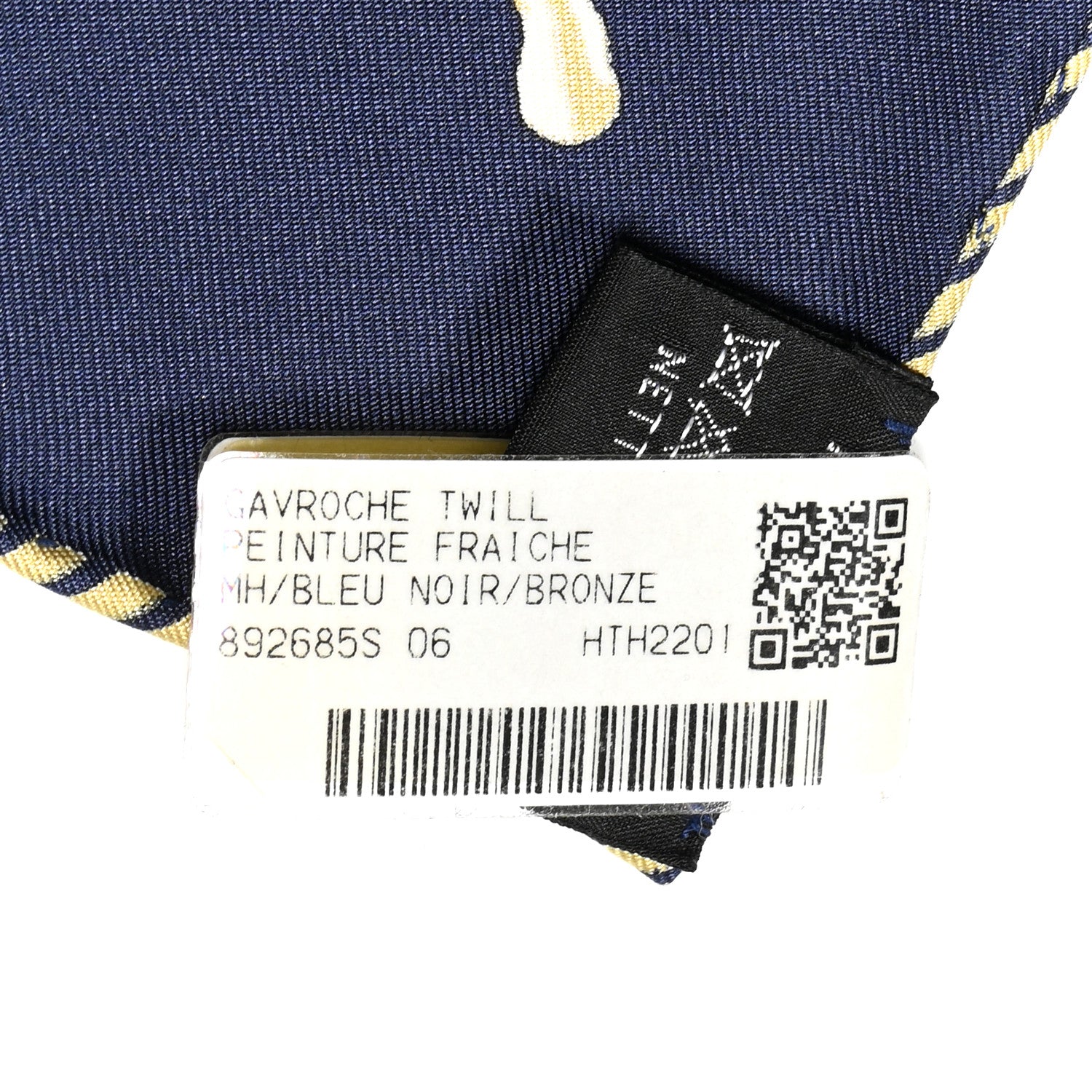 Hermes Silk Peinture Fraiche Scarf 45 Bleu Black Bronze 3 of 5