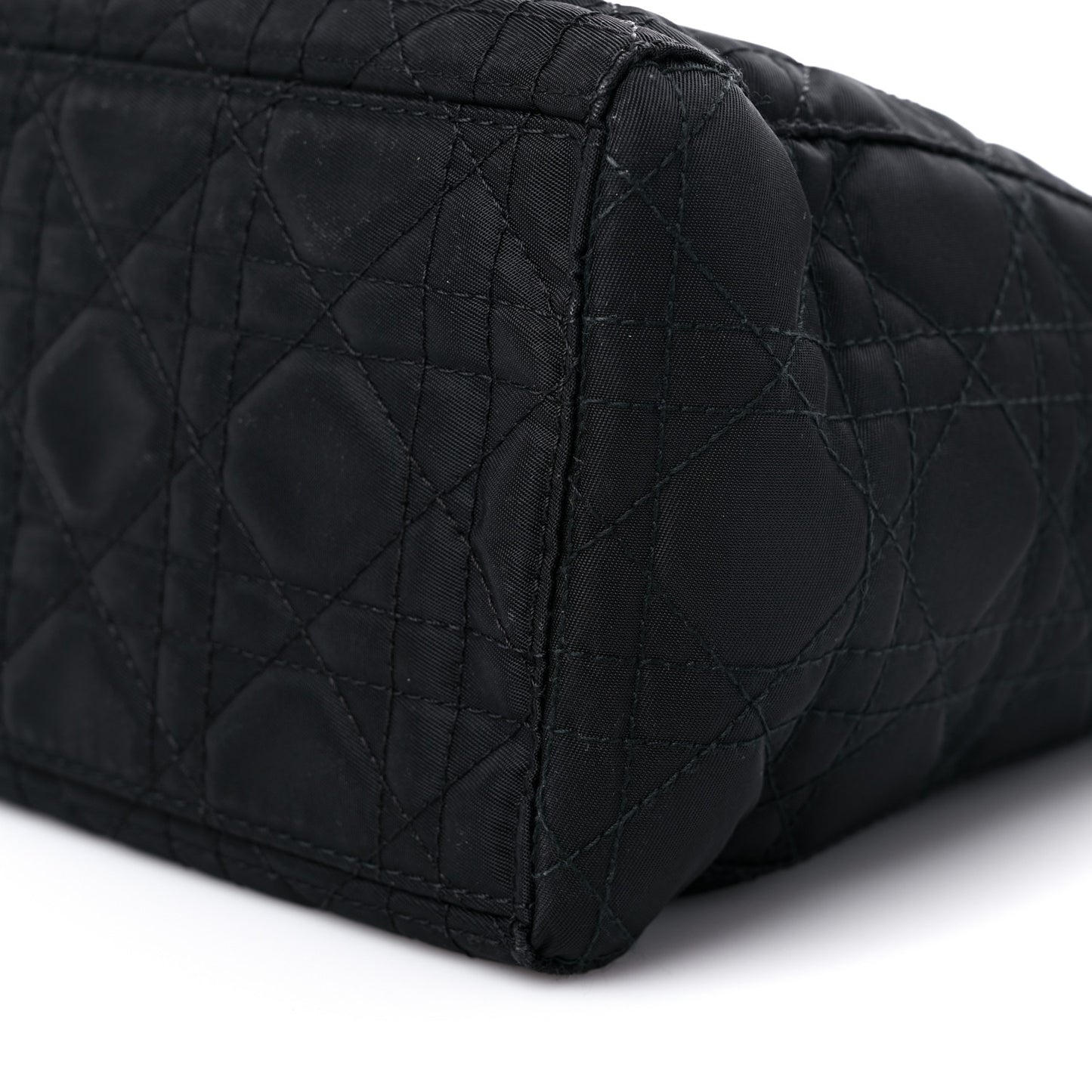 Nylon Cannage Medium Lady Dior Black