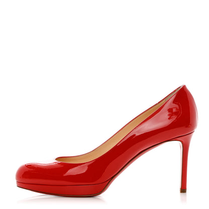 Christian Louboutin Patent New Simple 85 Pumps 40 Rouge Lipstick 1 of 10