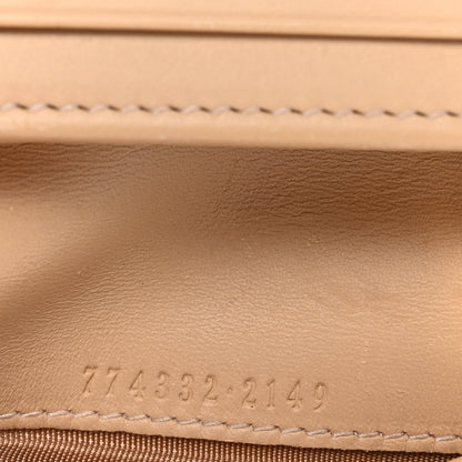 Gucci GG Supreme Monogram Calfskin Horsebit Print Card Case Beige Ebony Light Pink 7 of 8
