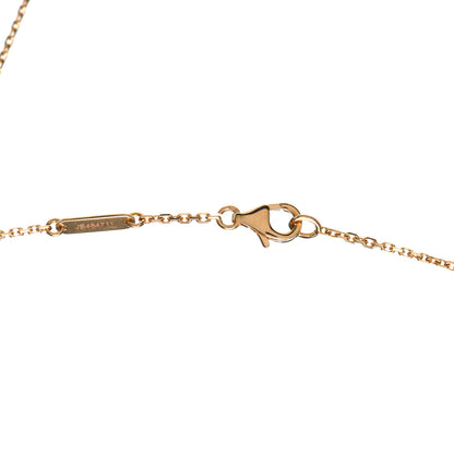 Van Cleef & Arpels 18K Rose Gold Diamond Pink Porcelain Vintage Alhambra Pendant Necklace 4 of 5