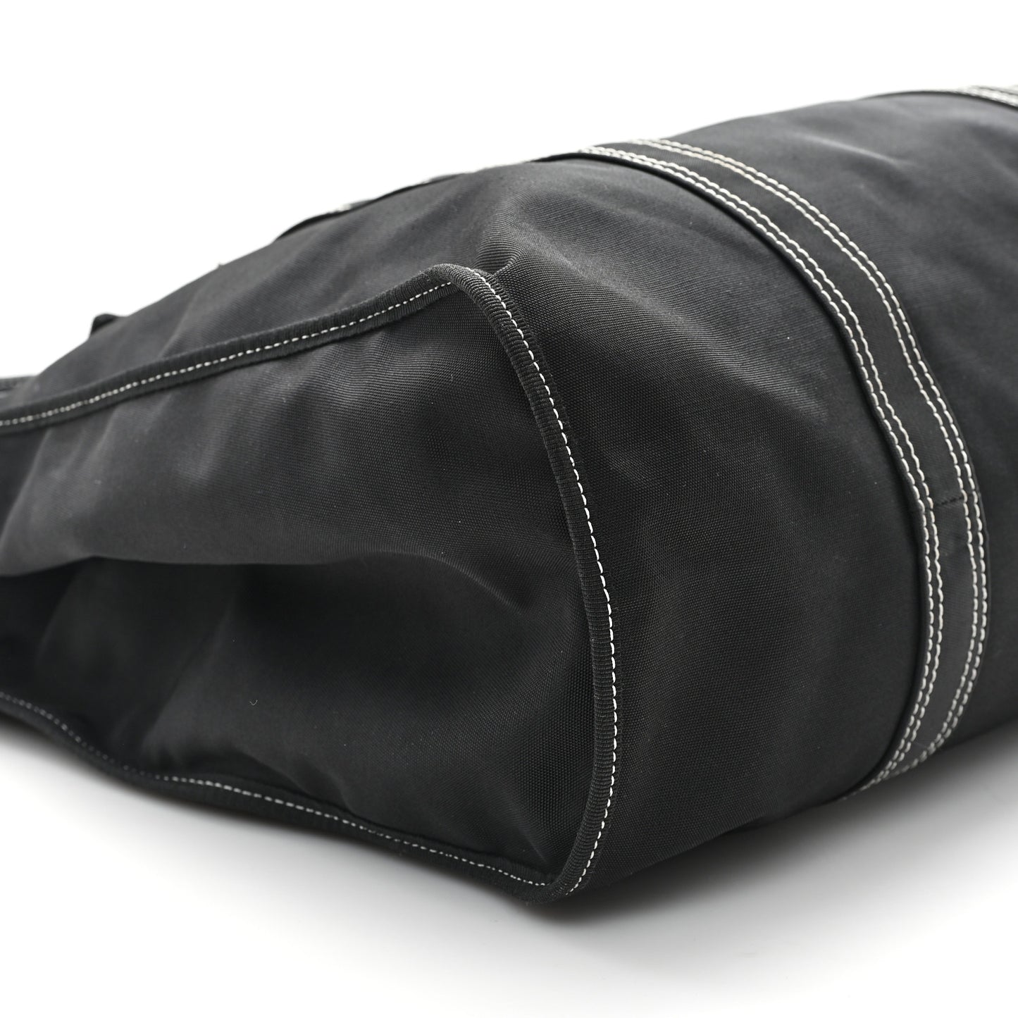 Canvas Calfskin Rockstud Large Tote  Black