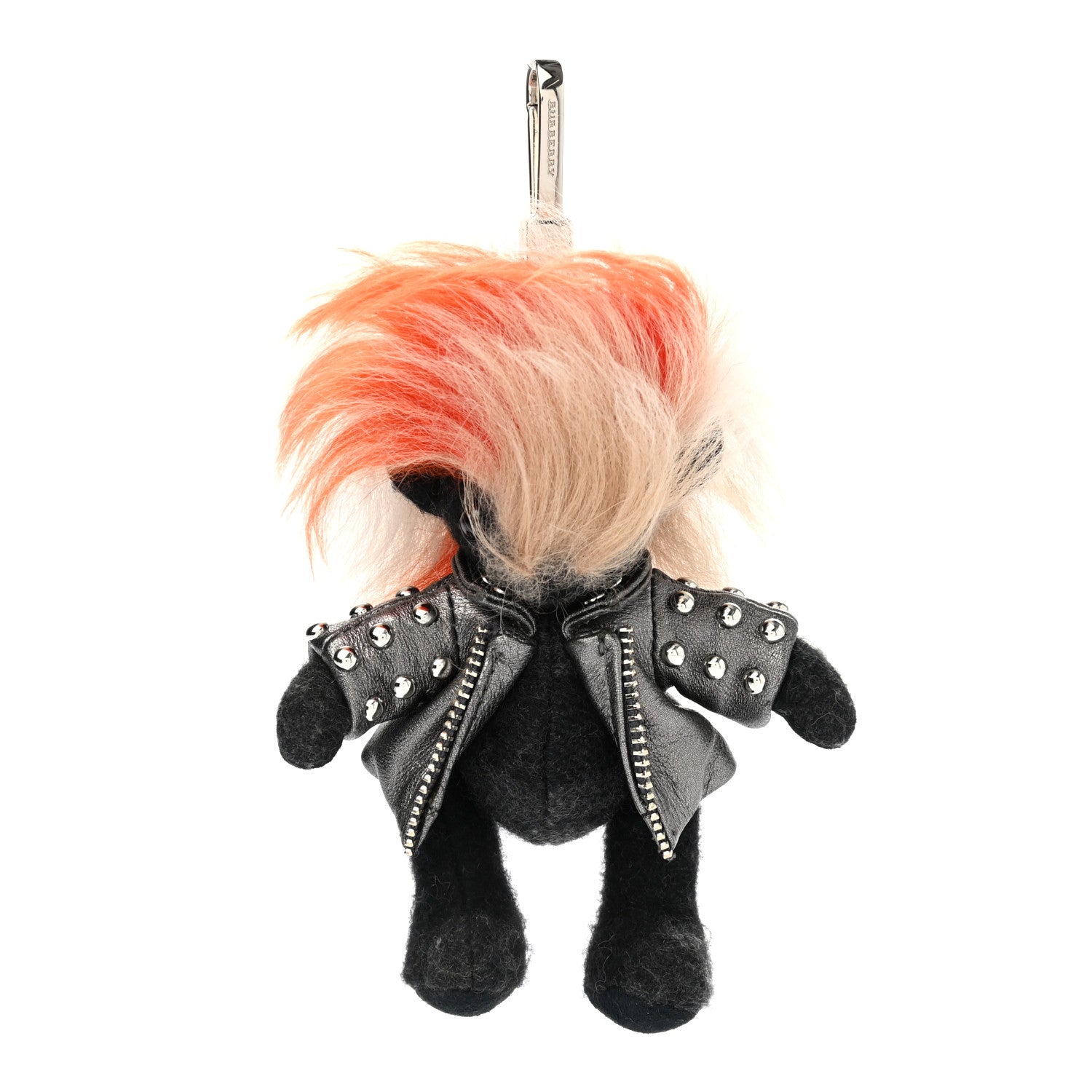 Burberry Cashmere Check Studded Punk Thomas Bear Bag Charm 1 of 3