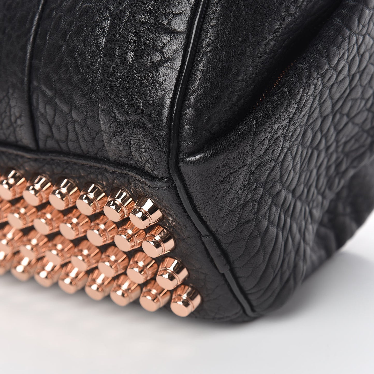 Pebbled Lambskin Rockie Black Rose Gold Hardware