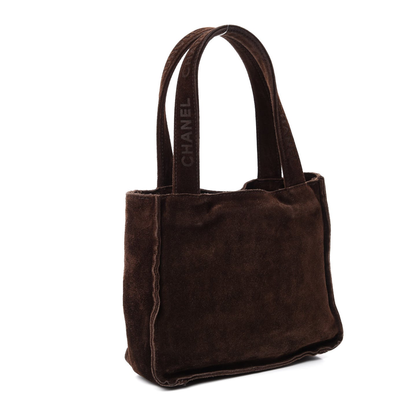 Suede Logo Tote Brown