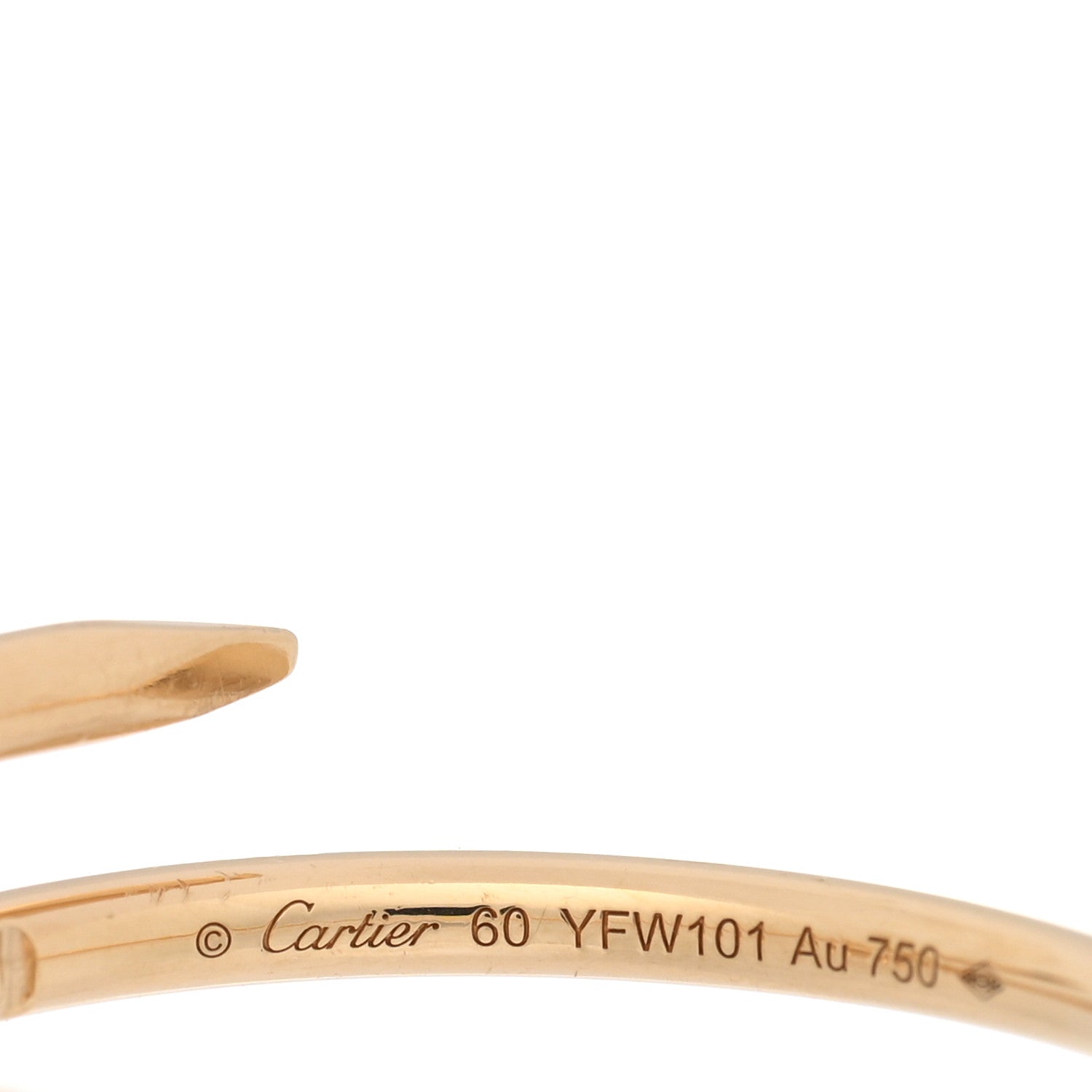 Cartier 18K Yellow Gold Small Juste Un Clou Ring 60 9 4 of 5