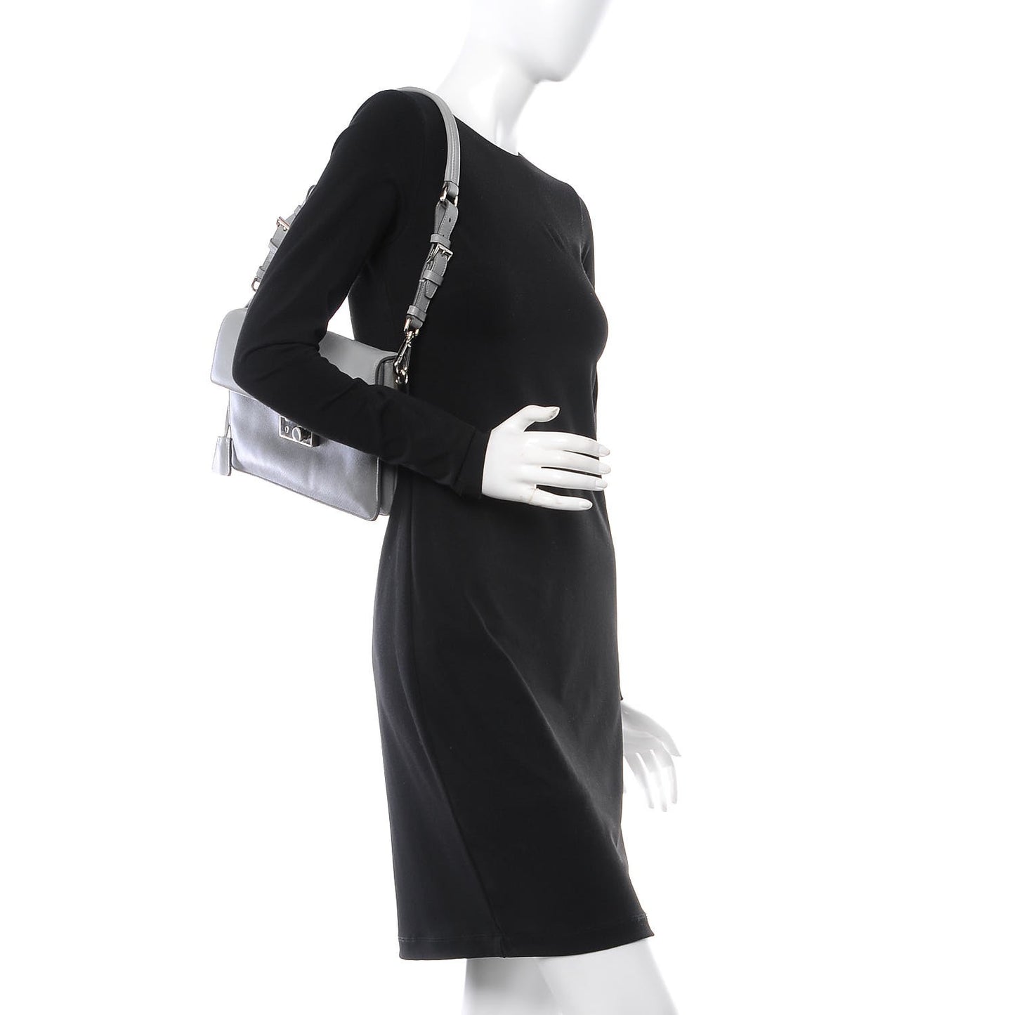 Saffiano Soft Sound Shoulder Bag Marmo Nube