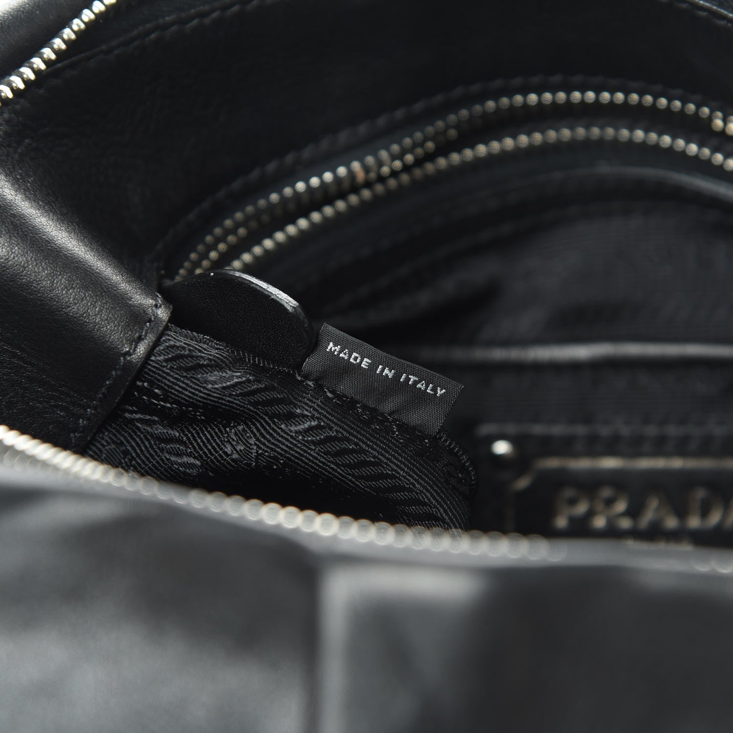 Prada Soft Calfskin Pleated Hobo Black 7 of 14