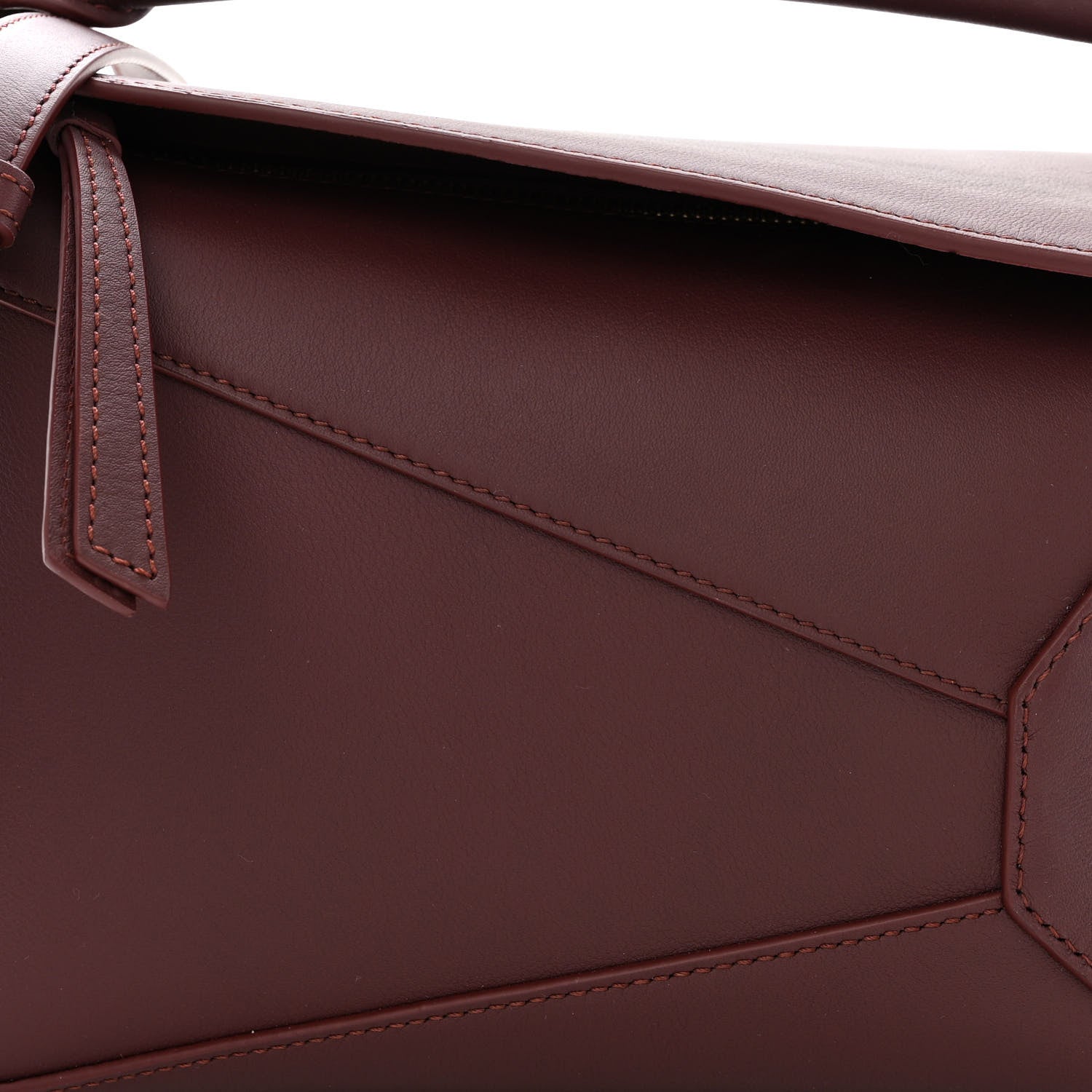 Loewe Soft Grained Calfskin Small Puzzle Edge Bag Dark Burgundy 7 of 10