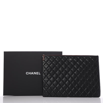Chanel Caviar Quilted Large Cosmetic Case Black 8 of 8