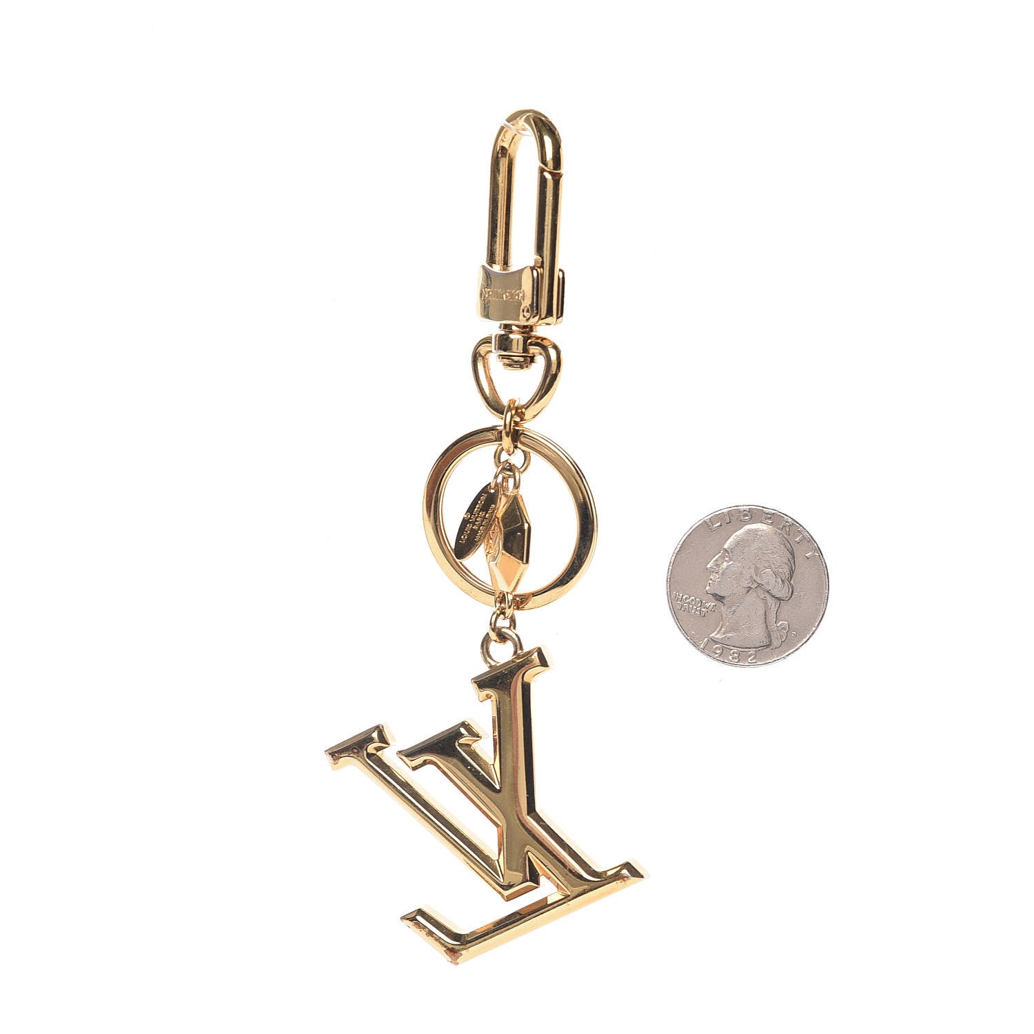 Louis Vuitton LV Facettes Bag Charm Key Holder Gold 2 of 4