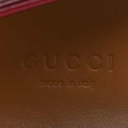 Gucci Betis Glamour Calfskin Womens Jordaan Loafers 39 Rosso Ancora 8 of 10