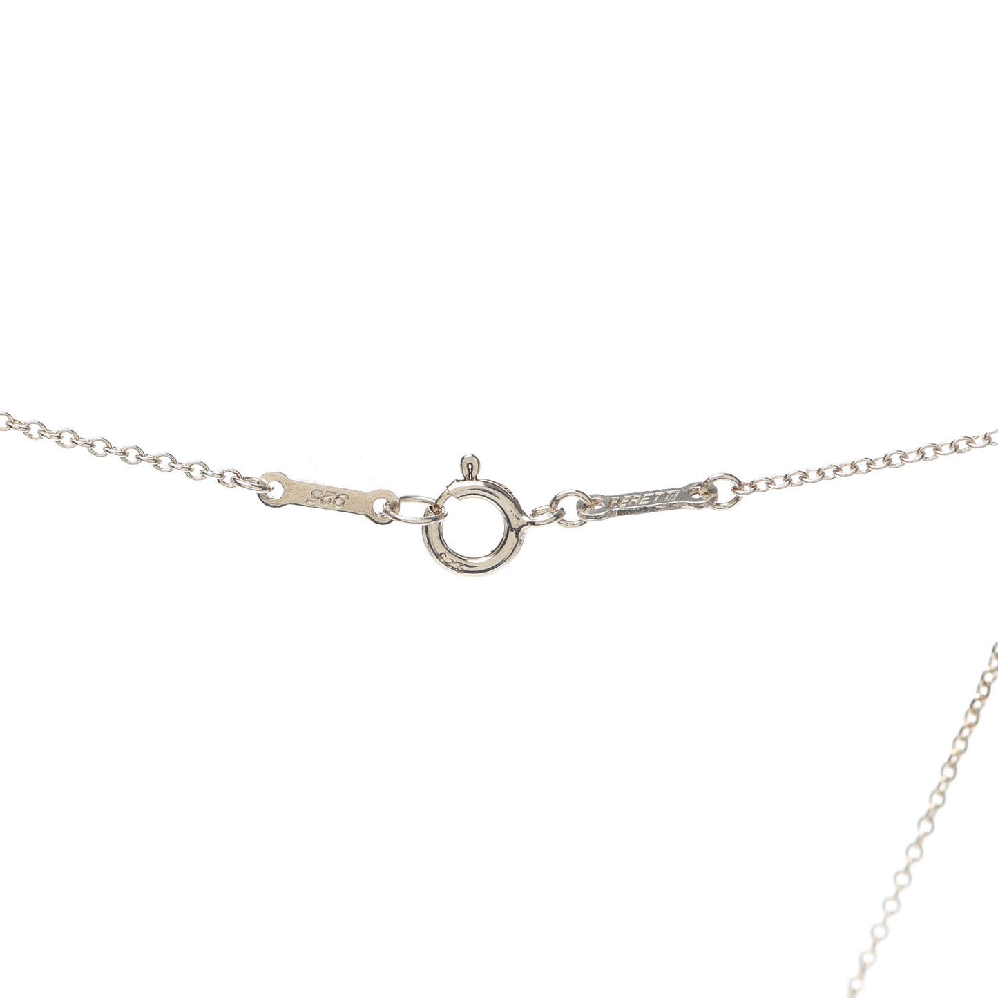 Sterling Silver 14mm Elsa Peretti Open Heart Pendant Necklace