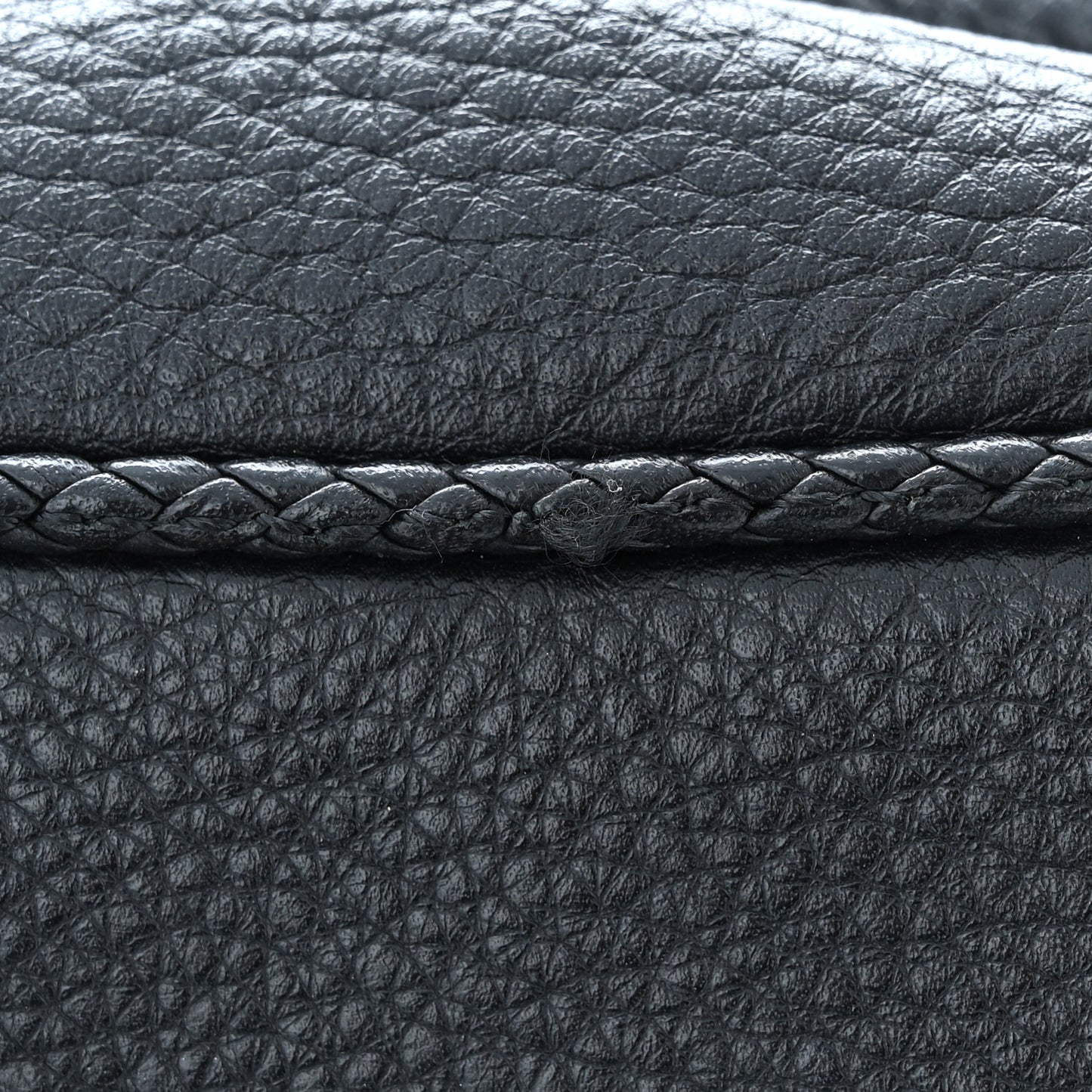 Pebbled Calfskin Mini Gaucho Crossbody Bag Black