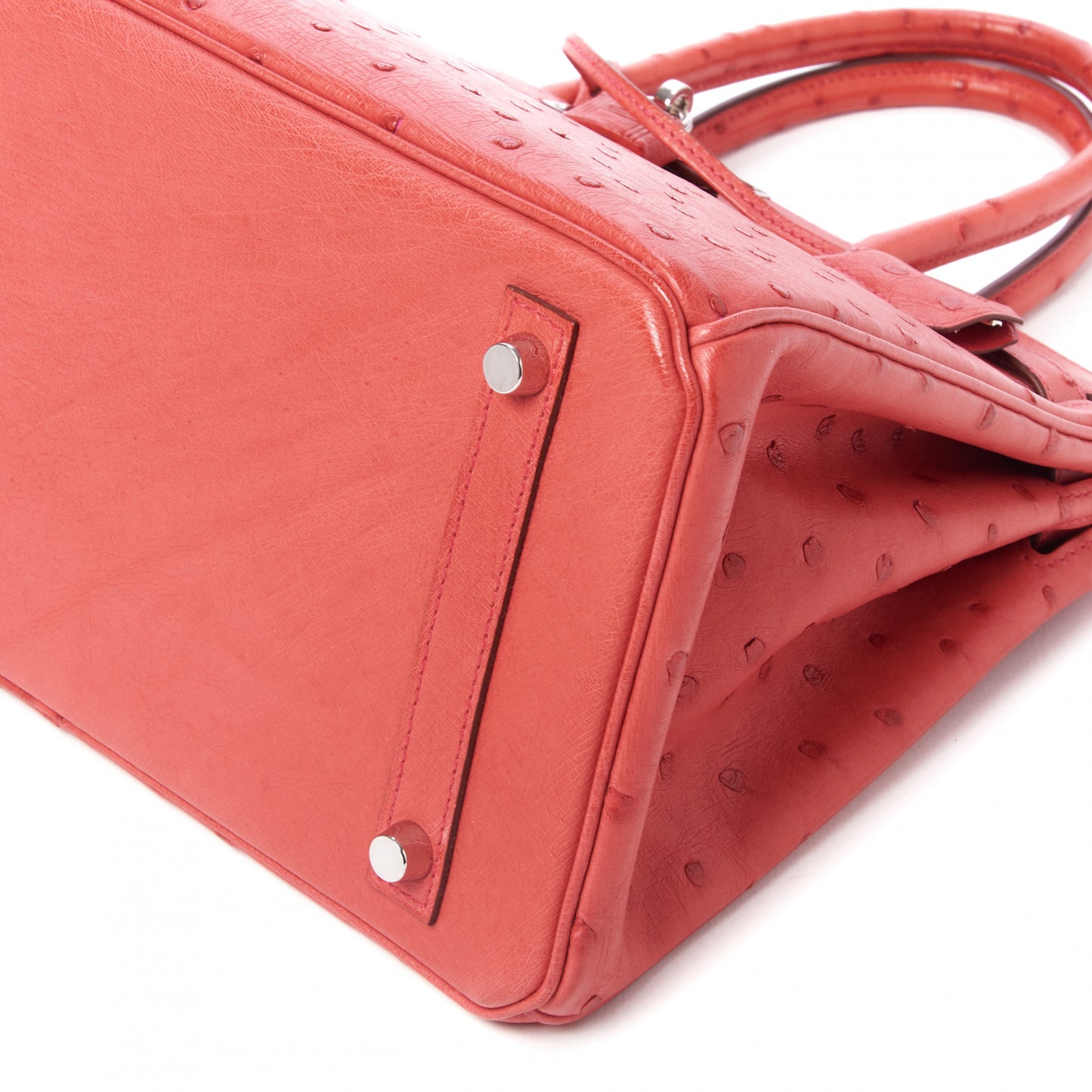 Ostrich Birkin 30 Bougainvillea