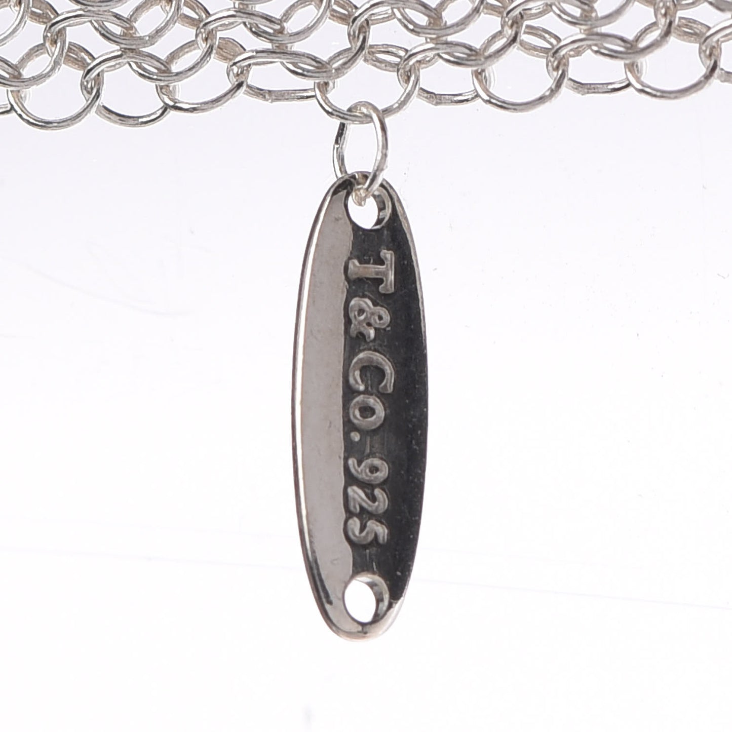 Sterling Silver 36mm Elsa Perretti Open Heart Mesh Necklace