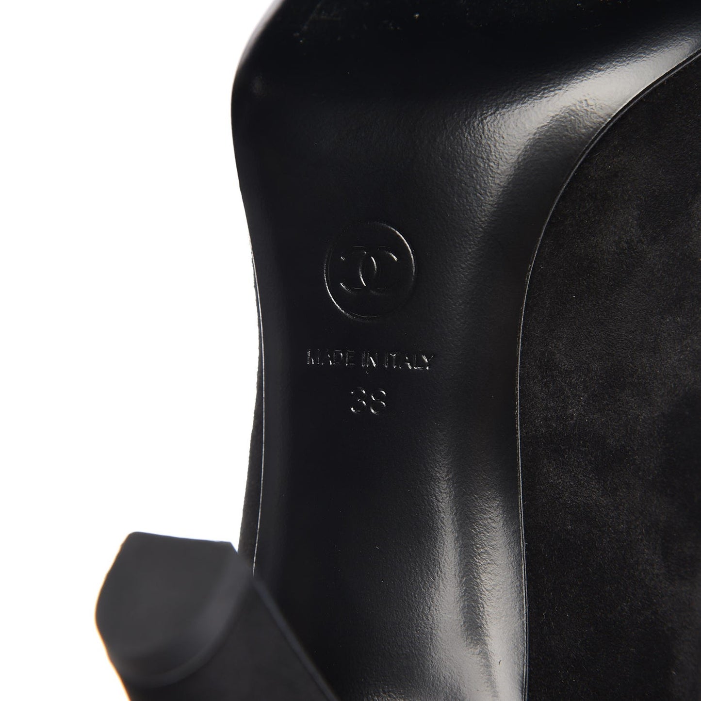 Suede Calfskin Satin Gabrielle Cap Toe Short Boots 38 Black
