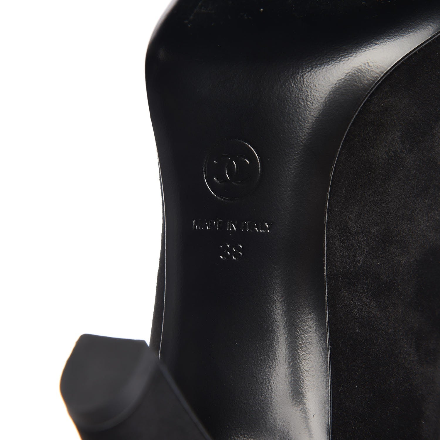Chanel Suede Calfskin Satin Gabrielle Cap Toe Short Boots 38 Black 8 of 12