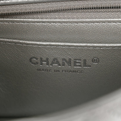 Chanel Metallic Lambskin Quilted Mini Rectangular Flap Silver 6 of 10