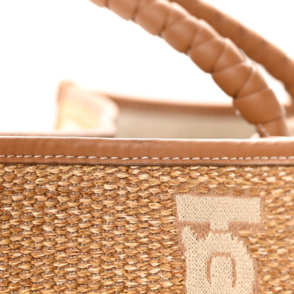 Burberry Raffia Calfskin Large Freya Tote Natural 15 of 16