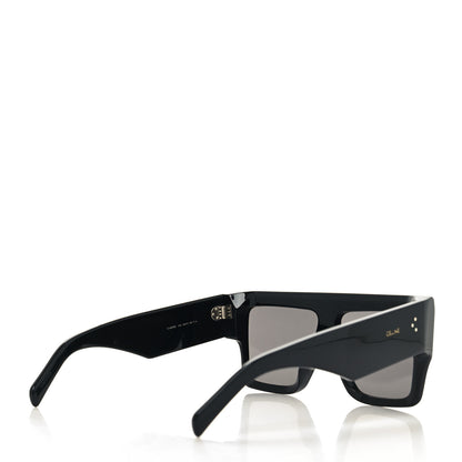 Celine Acetate Flat Top Rectangular Sunglasses CL400921 Black 4 of 7
