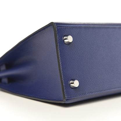 Hermes Epsom Kelly Sellier 25 Bleu Encre 7 of 10