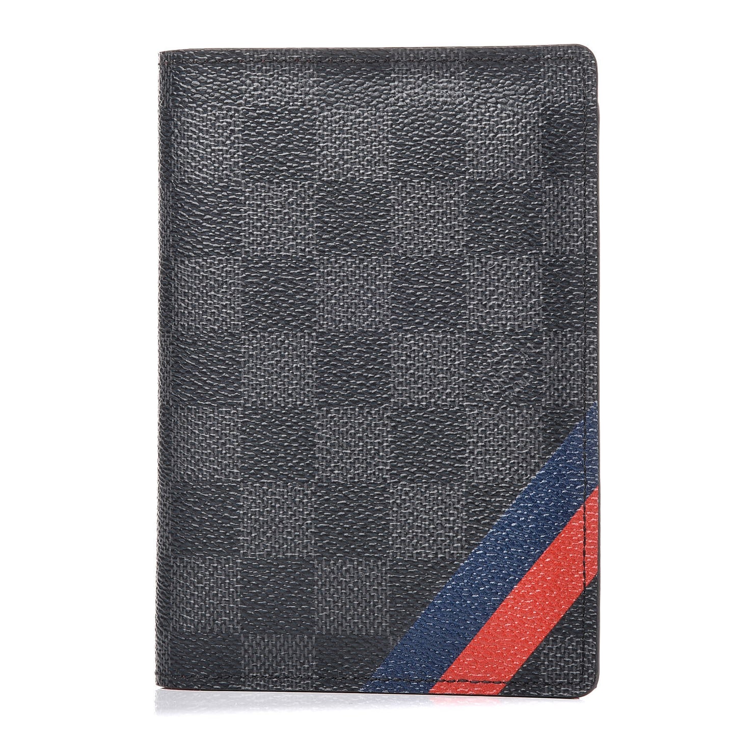 Damier Graphite My LV Heritage Passport Cover Blue Marine Rouge