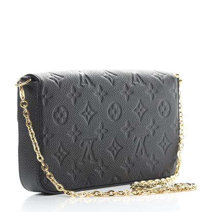 Louis Vuitton Empreinte Pochette Felicie Chain Wallet Black 3 of 11