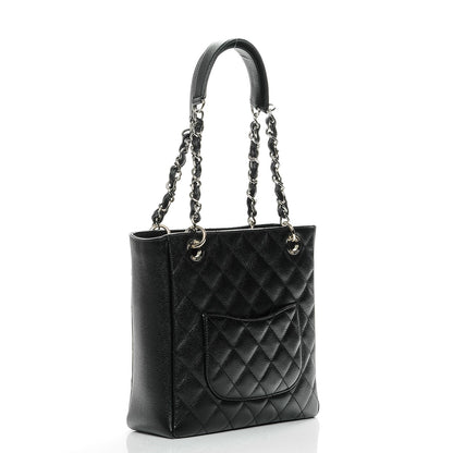 Chanel Caviar Quilted Petit Shopping Tote PST Black 3 of 7