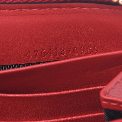 Gucci GG Supreme Monogram Embroidered Rainbow Zip Around Wallet Red 7 of 9