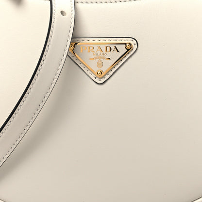 Prada Soft Calfskin Arque Shoulder Bag White 7 of 10