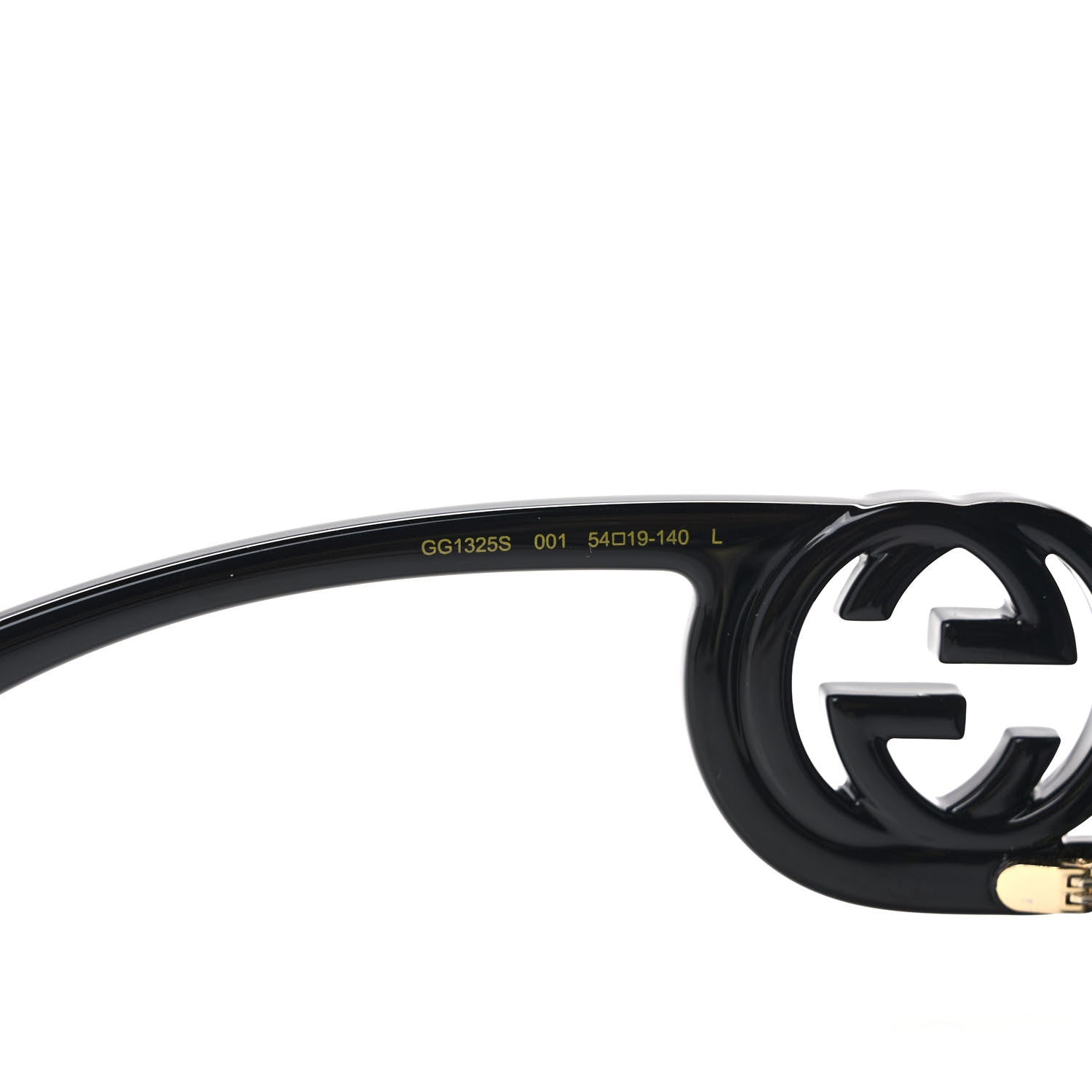 Gucci Acetate Chaise Rectangler Frame Sunglasses GG1325S Black 6 of 8