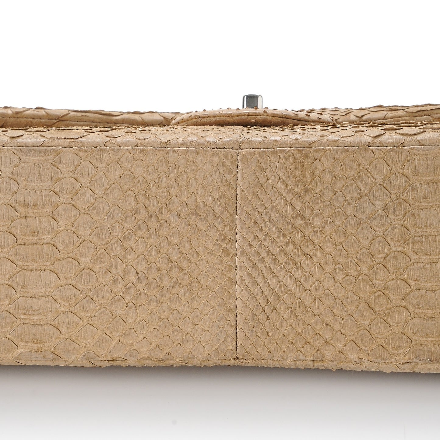 Python Jumbo Double Flap Beige