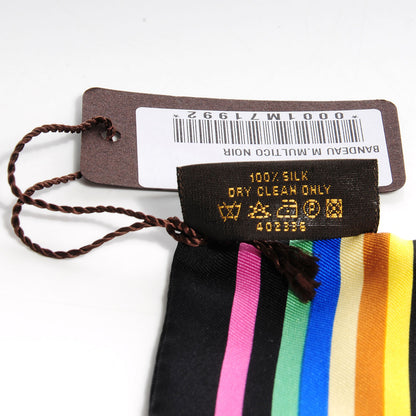 Louis Vuitton Silk Monogram Multicolor Bandeau Black 5 of 5