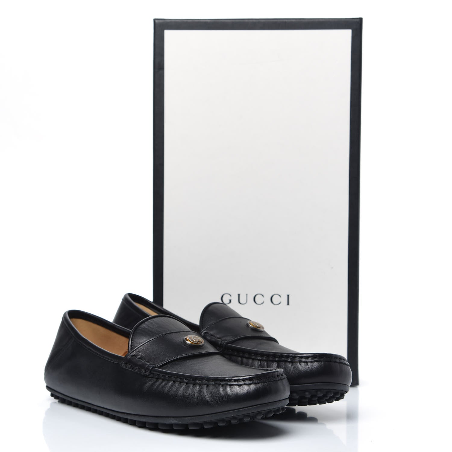 Gucci Nappa Mens Driver Loafers 8 Black 9 of 9