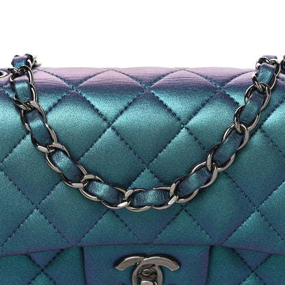 Chanel Iridescent Lambskin Quilted Mini Rectangular Flap Turquoise 8 of 10