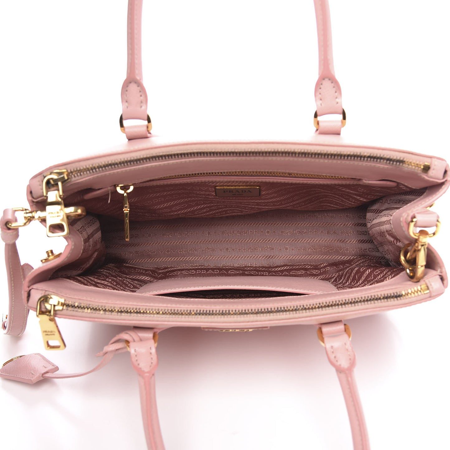 Saffiano Small Galleria Double Zip Tote Orchidea