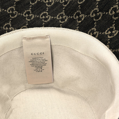 Gucci Monogram Wide Brim Hat M Black 9 of 9