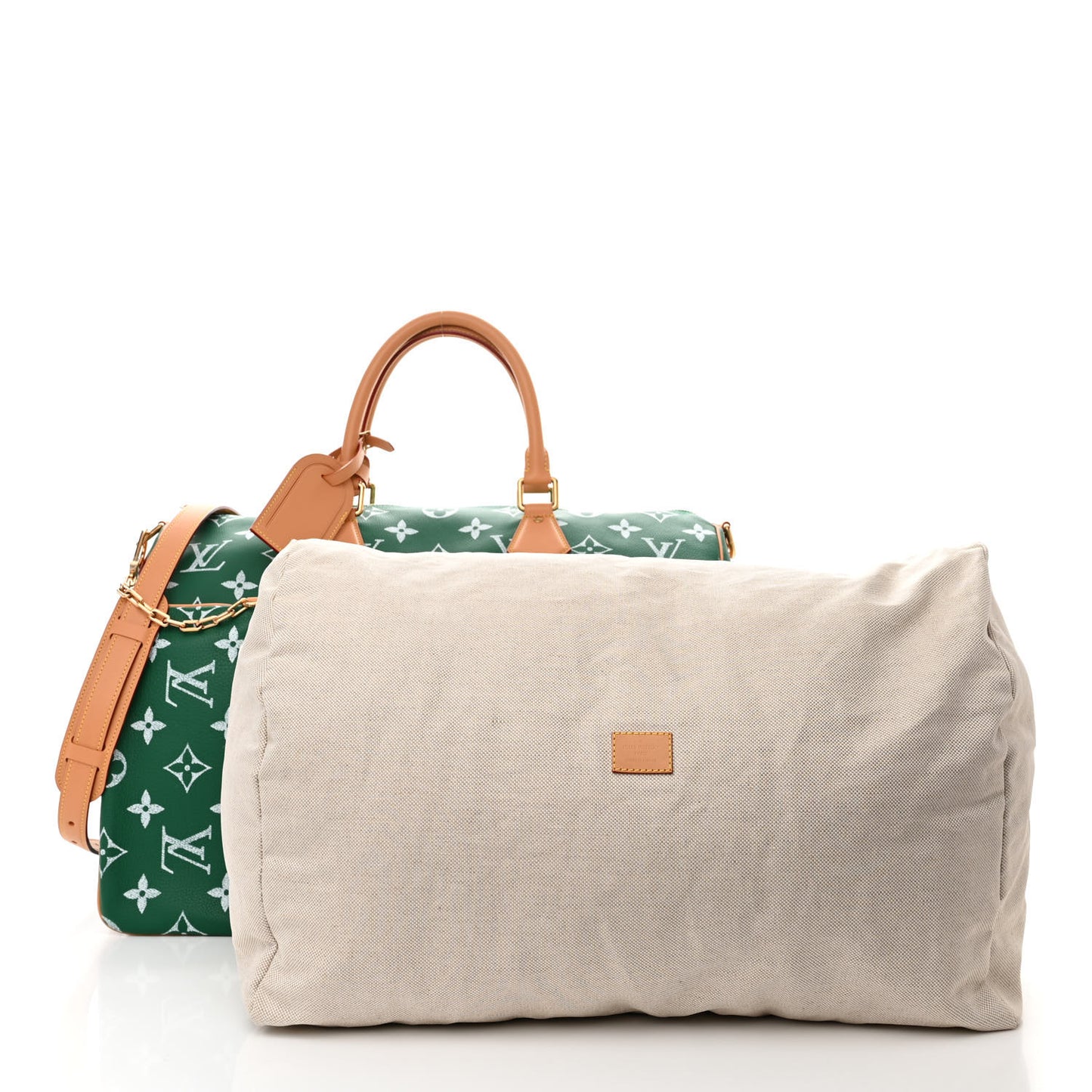 Calfskin Monogram Speedy P9 Bandouliere 40 Green