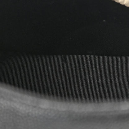 Saint Laurent Grain De Poudre Matelasse Chevron Quilted Round Vinyle Camera Bag Black 11 of 11
