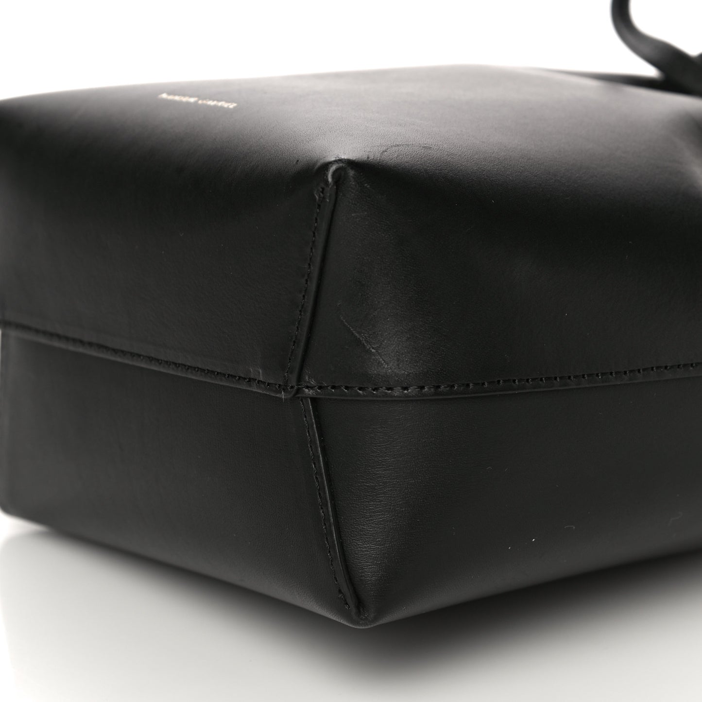 Calfskin Mini Mini Bucket Bag Black Flamma