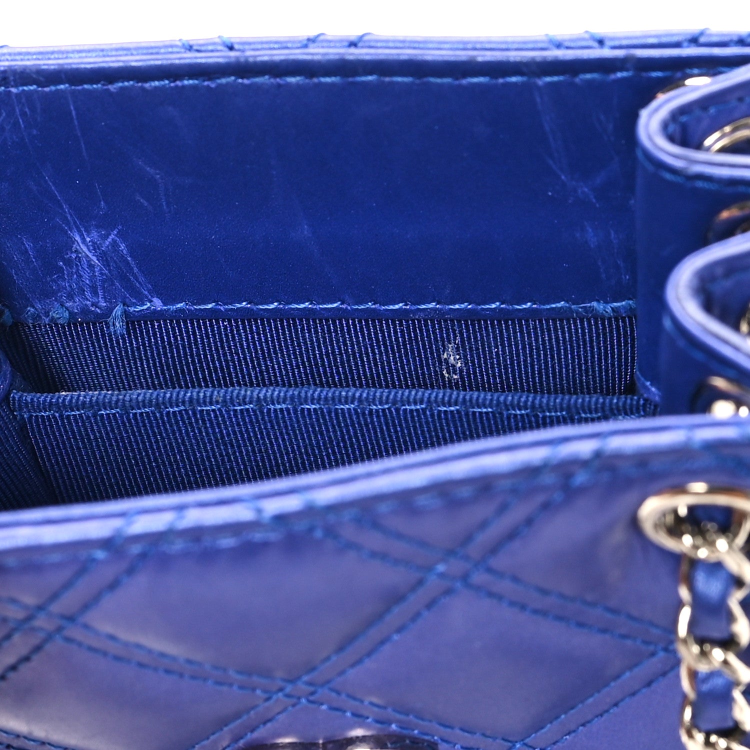 Chanel Calfskin Quilted Crossbody CC Phone Holder Dark Blue 11 of 12