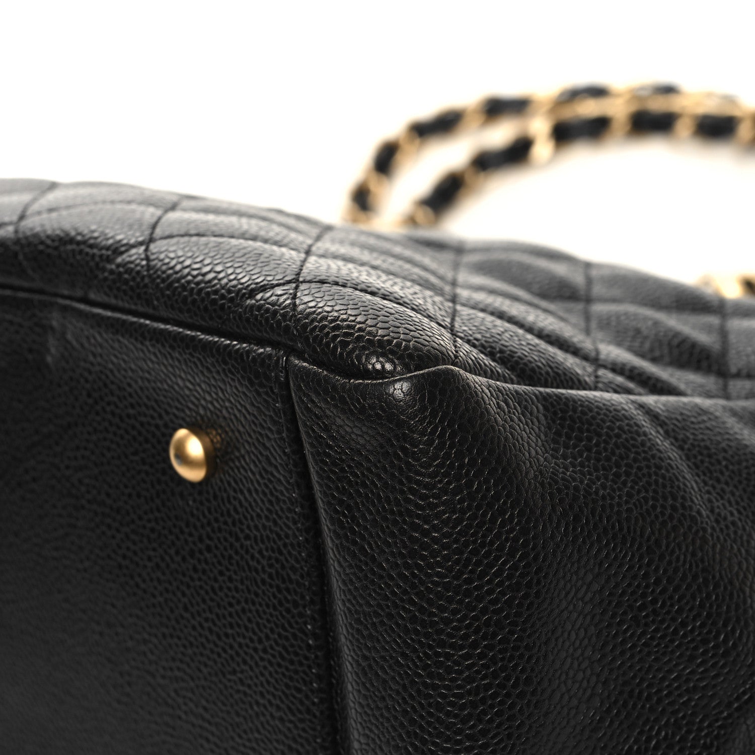 Chanel Caviar Quilted Grand Timeless Shopping Tote GTT Black 10 of 12